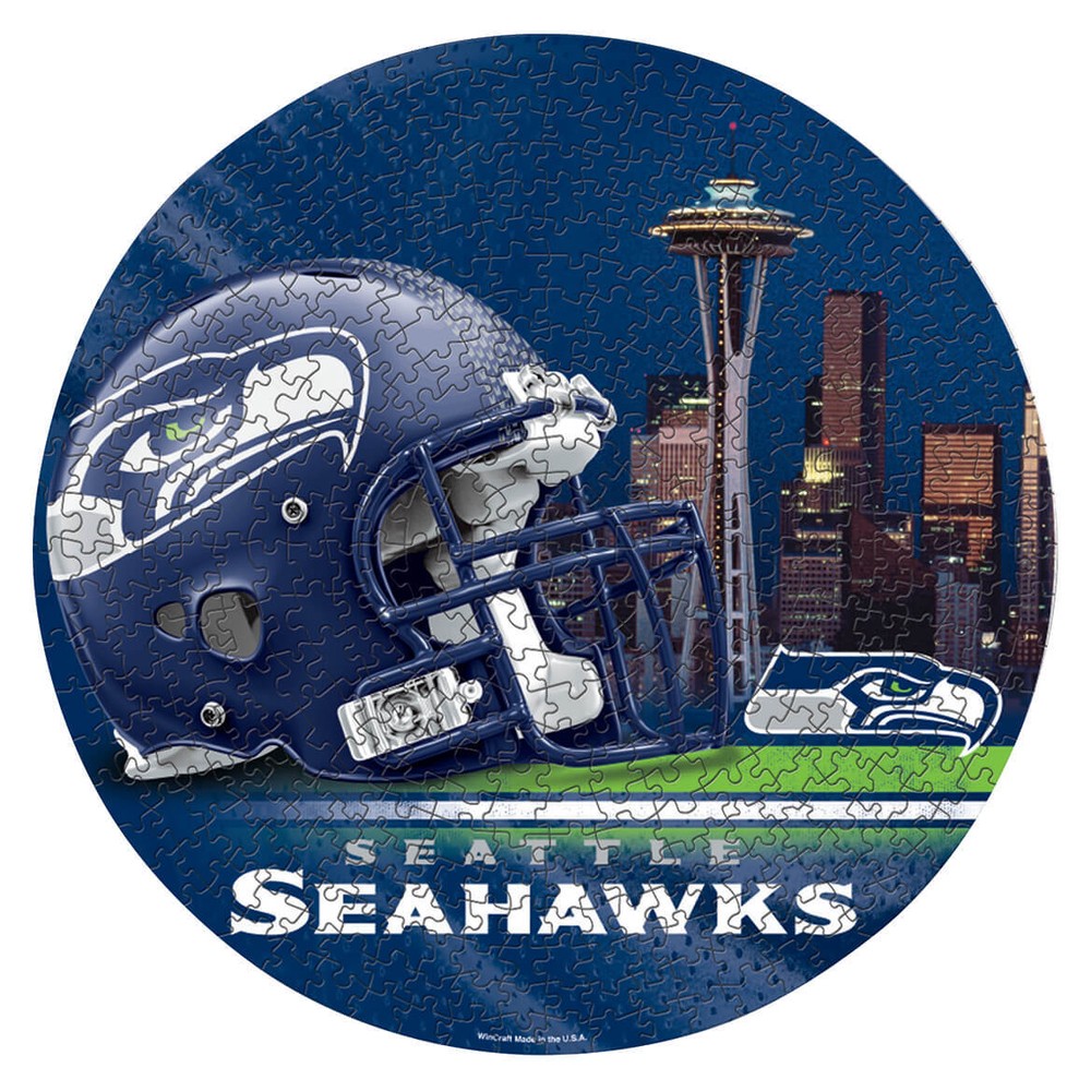 NFL Team Round 500 Piece Puzzle, NFL-S Seahawks
