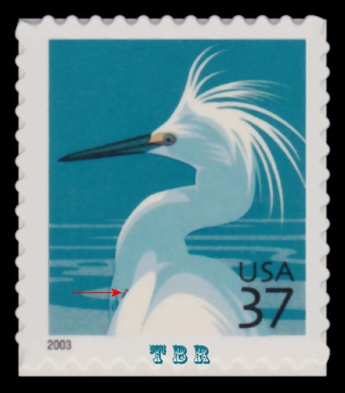 3830D Snowy Egret 37c USPS Microprinting American Wildlife 2004 MNH - Buy Now-image