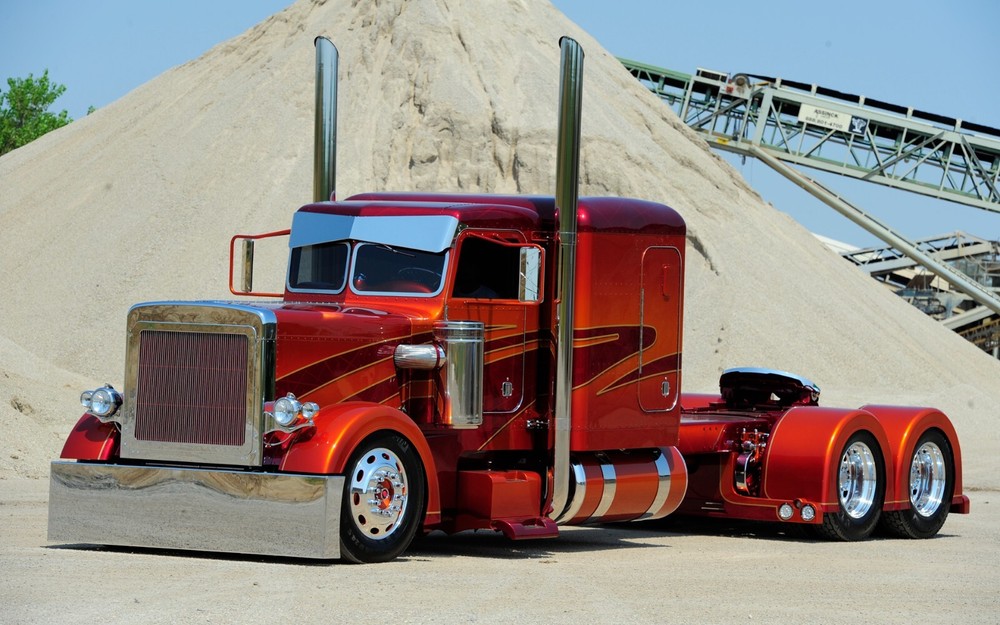 1988 Peterbilt semi truck custom paint | POSTER 24 X 36 Inches |