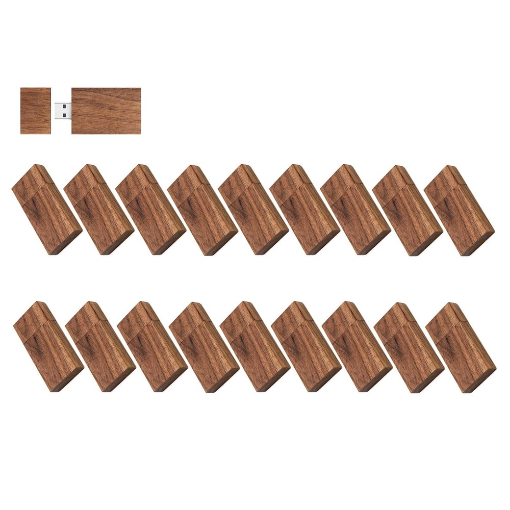 4GB Wooden Flash Drives 20 Pack, EASTBULL Walnut Wooden Thumb Drives Pack Bul...