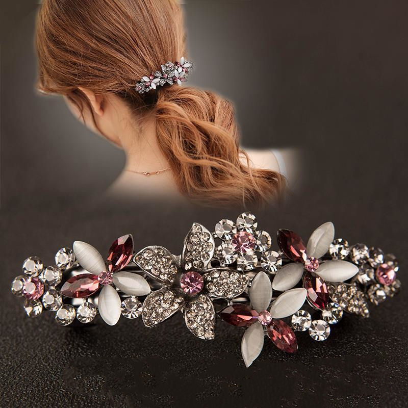Ponytail Hair Clips Large Spring Clips Flower Hair Clips Hair Accessories