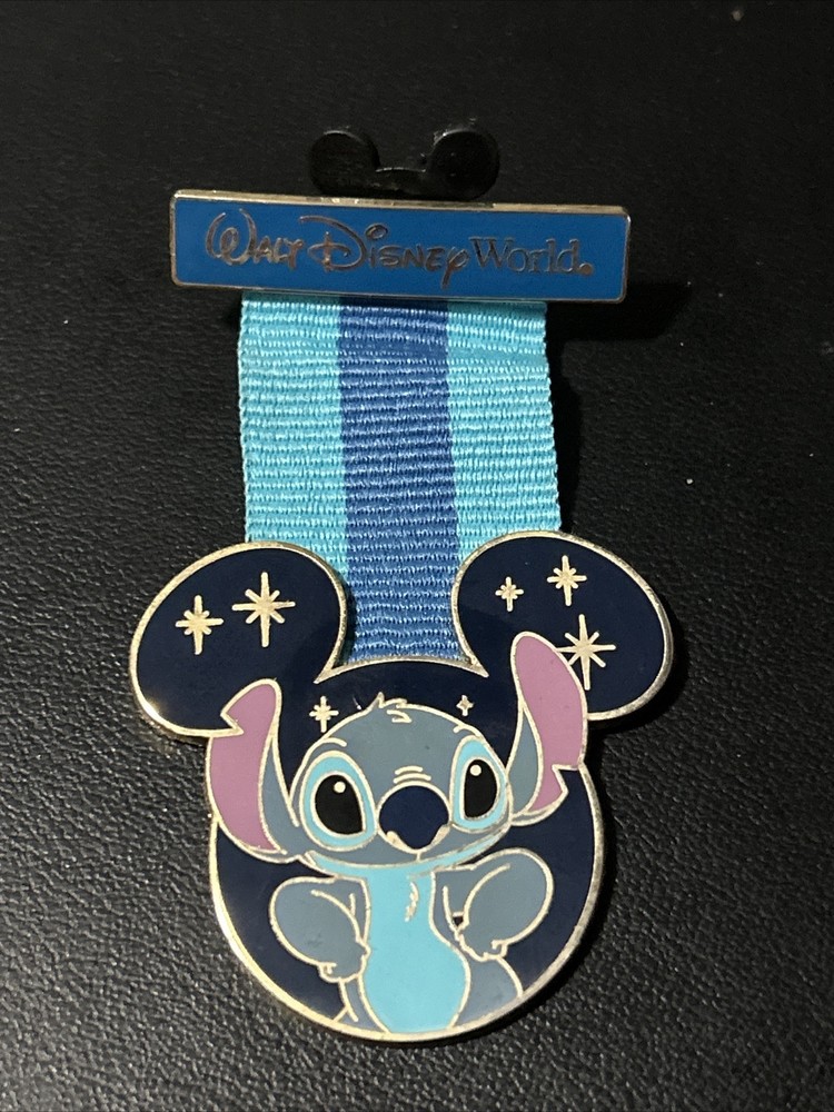 Disney World Lilo & Stitch Trading Pin with Ribbon