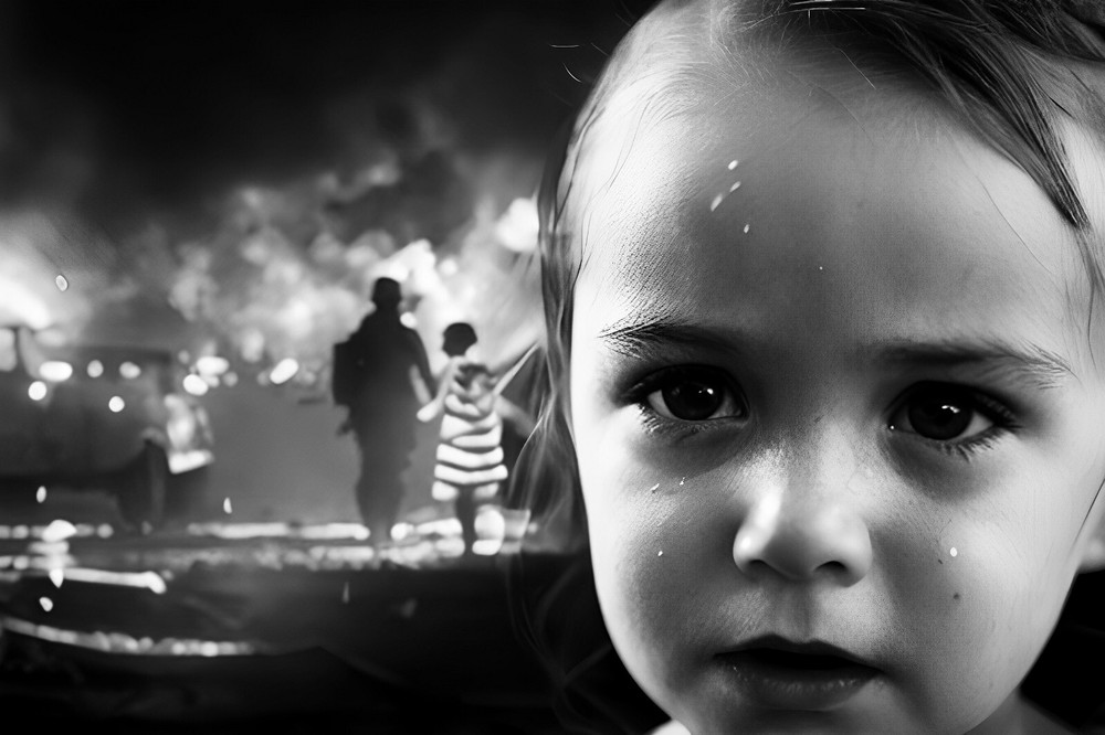 WW2 Digital Art Postcard - Virtual Gift Featuring a Girl-image