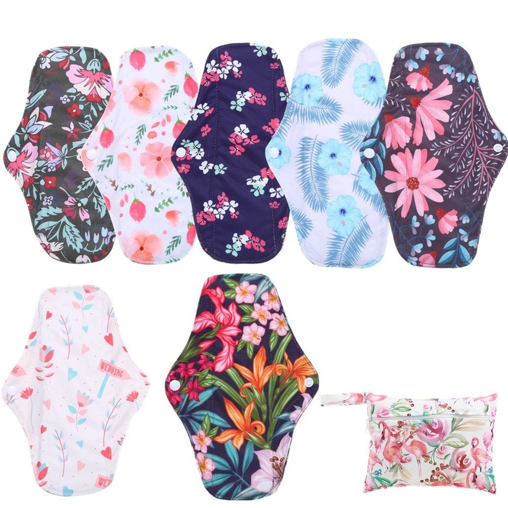 Reusable Bamboo Charcoal Menstrual Pads - Waterproof Panty Liners for Women