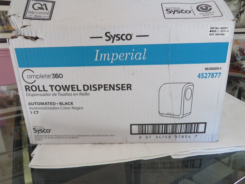 Sysco Imperial Automated Roll Towel Dispenser Black-image