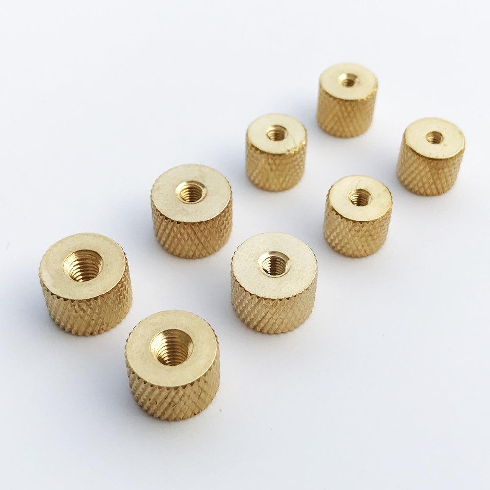 Brass Copper Cylindrical Adjust Knurled Thumb Nut fo Water Cooling PC Case Model