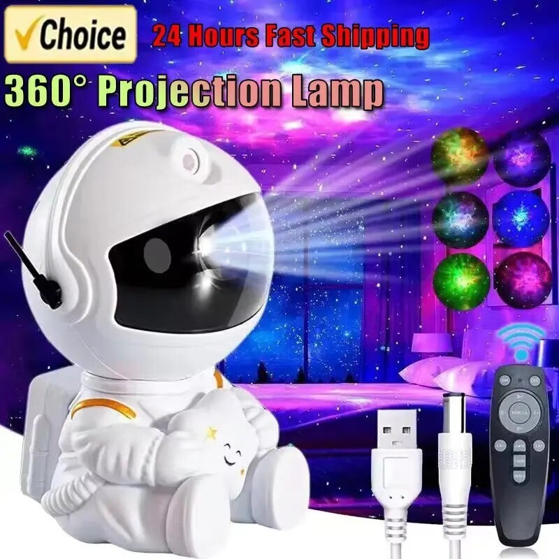 Galaxy Star Astronaut Projector LED Night Light Starry Sky Porjectors Lamp Decor