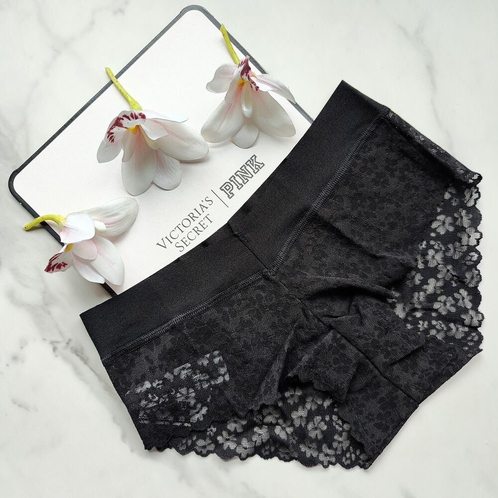 PINK Victoria's Secret No-Show Floral Lace Hiphugger Panty SZ S/M/XL