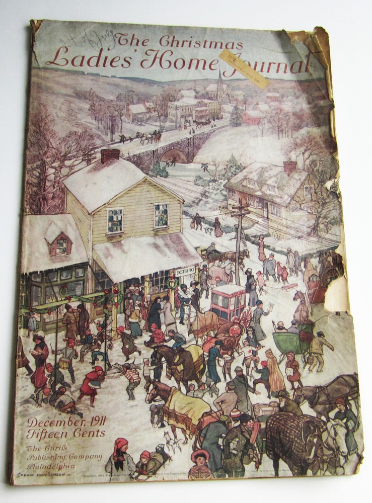 Ladies Home Journal December 1911 Magazine Christmas OK Condition Vintage Women