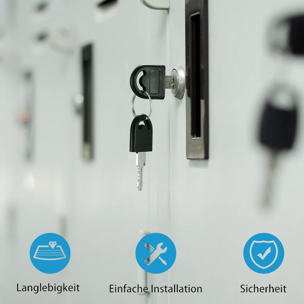 6-Pack Cam Lock File Cabinet Cylinders – 5/8 Inch – Single Key for All Locks