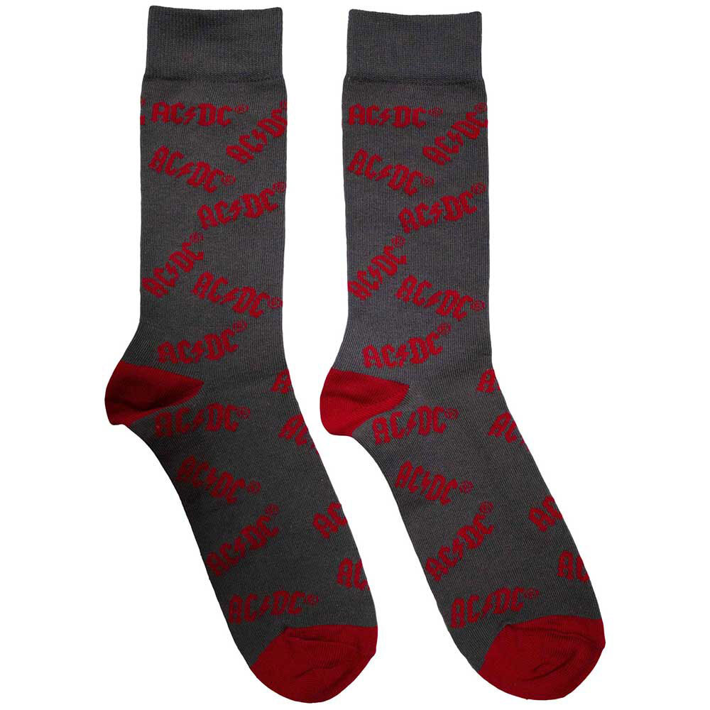 AC/DC Logo Pattern Band Ankle Socks Size UK Size 6-11