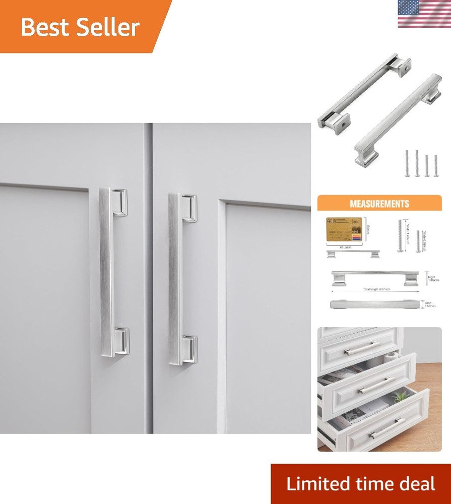 20 Pack Brushed Nickel Cabinet Pulls,5 Inch128mm Kitchen Cabinet Handles, Dra...