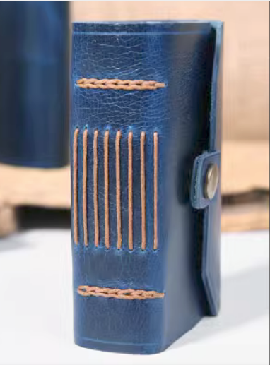 Writing notes Notebook sketchbook Diary Notepad  Personalized leather blue A302