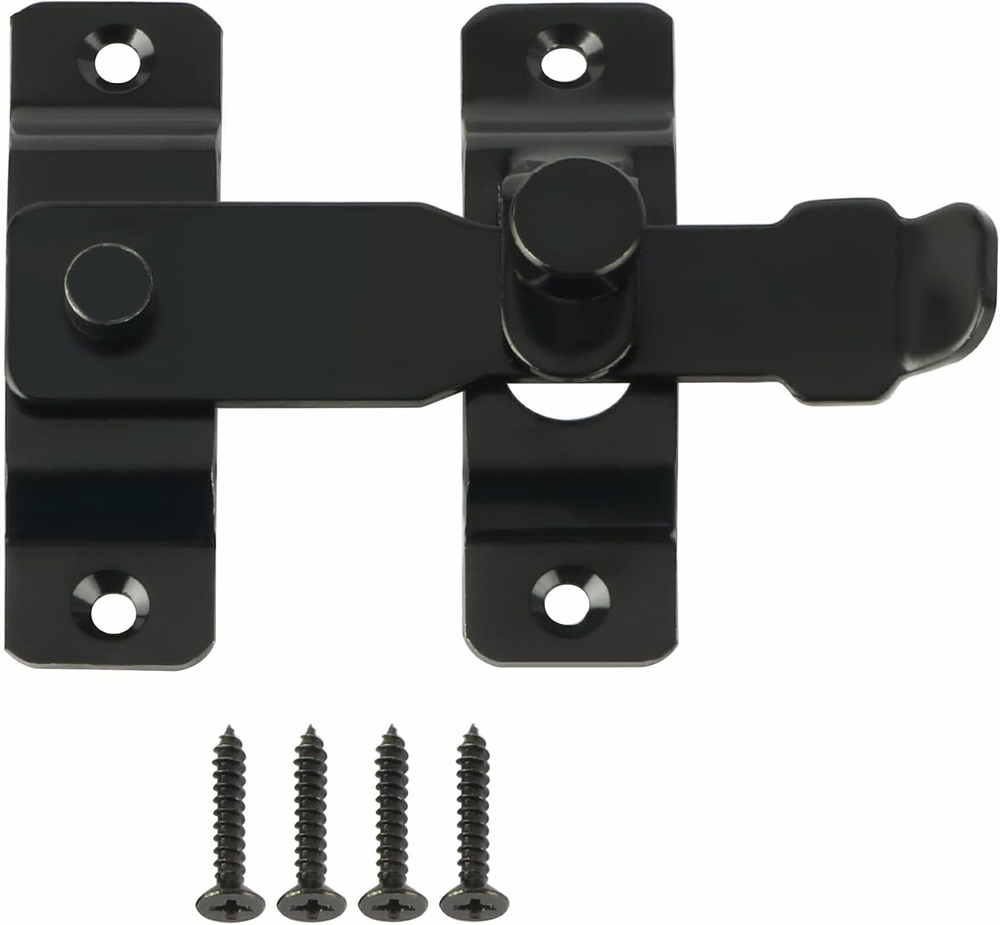 Heavy Duty Stainless Steel Flip Latch for Gates and Doors, Black
