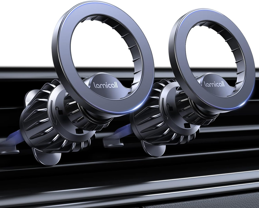 Lamicall 2 Pack Fits Magsafe Car Mount –[20 Upgraded Magnets] Magnetic Phone