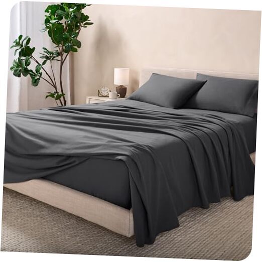 Flannel Sheet Set 100% Cotton, Velvety Soft Heavyweight - Queen 03 - Grey