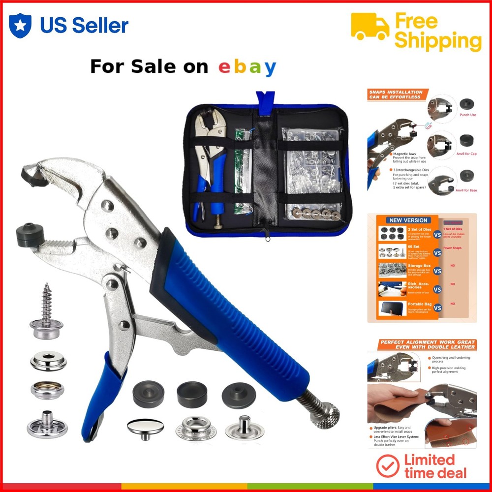 Heavy Duty Snap Fastener Kit for Marine Canvas Upholstery Repair