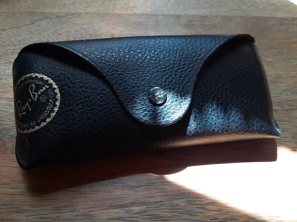 Rayban Sunglasses Eyeglasses Soft Pebbled Leather Black Carrying Case