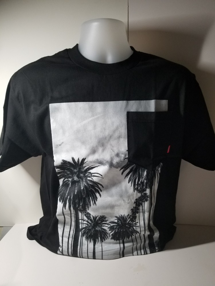 Visual Paw Pocket Graphic Tee Men's Black Short Sleeve Size Medium T-Shirt-image