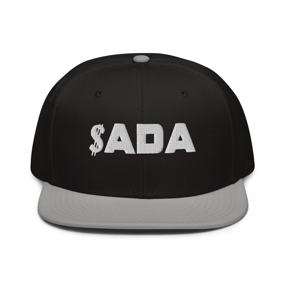 $ADA Cardano Ticker Cryptocurrency Snapback Hat Flat Bill Cap-image
