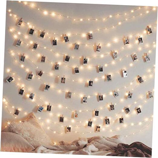 66ft USB Fairy Lights with 200 LEDs - Copper Wire & Adapter Powered  