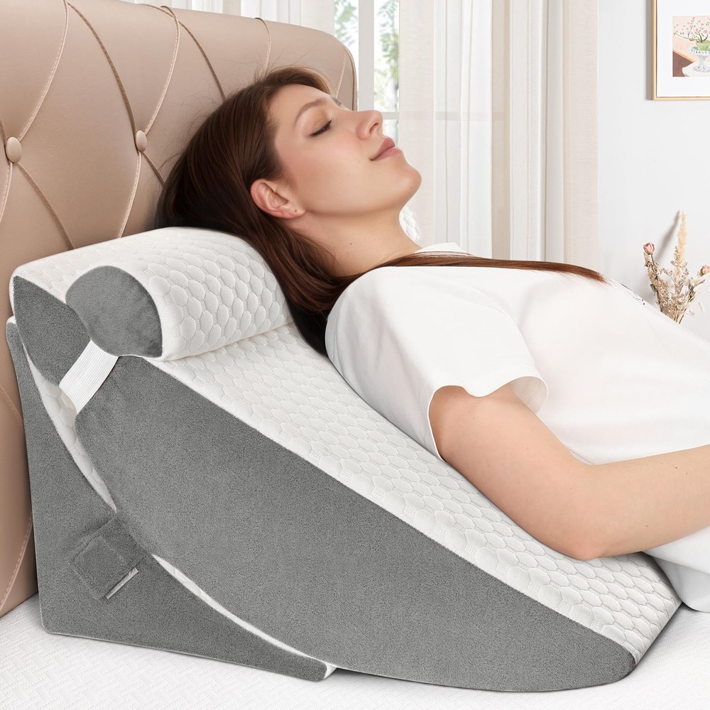 Adjustable Bed Wedge Pillow Set for Sleeping and Post-Surgery Support  