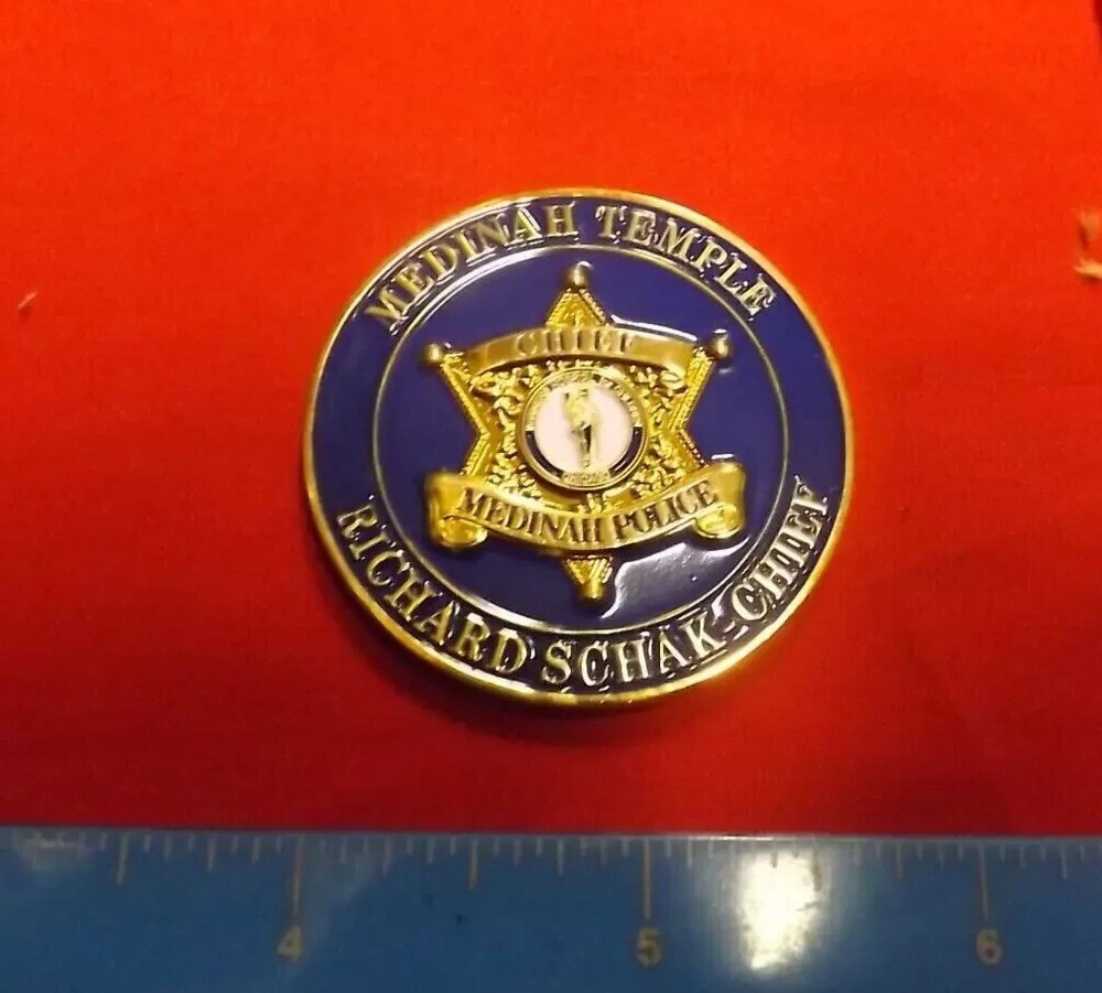 MEDINA TEMPLE CHICAGO Police Unit Richard Schak Chief Challenge Coin