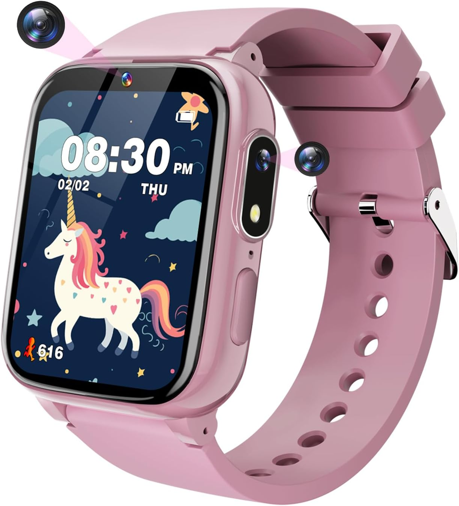 Kids Smart Watches Girls Toys Age 6-8, HD Touchscreen Dual Cameras Kids Watch fo