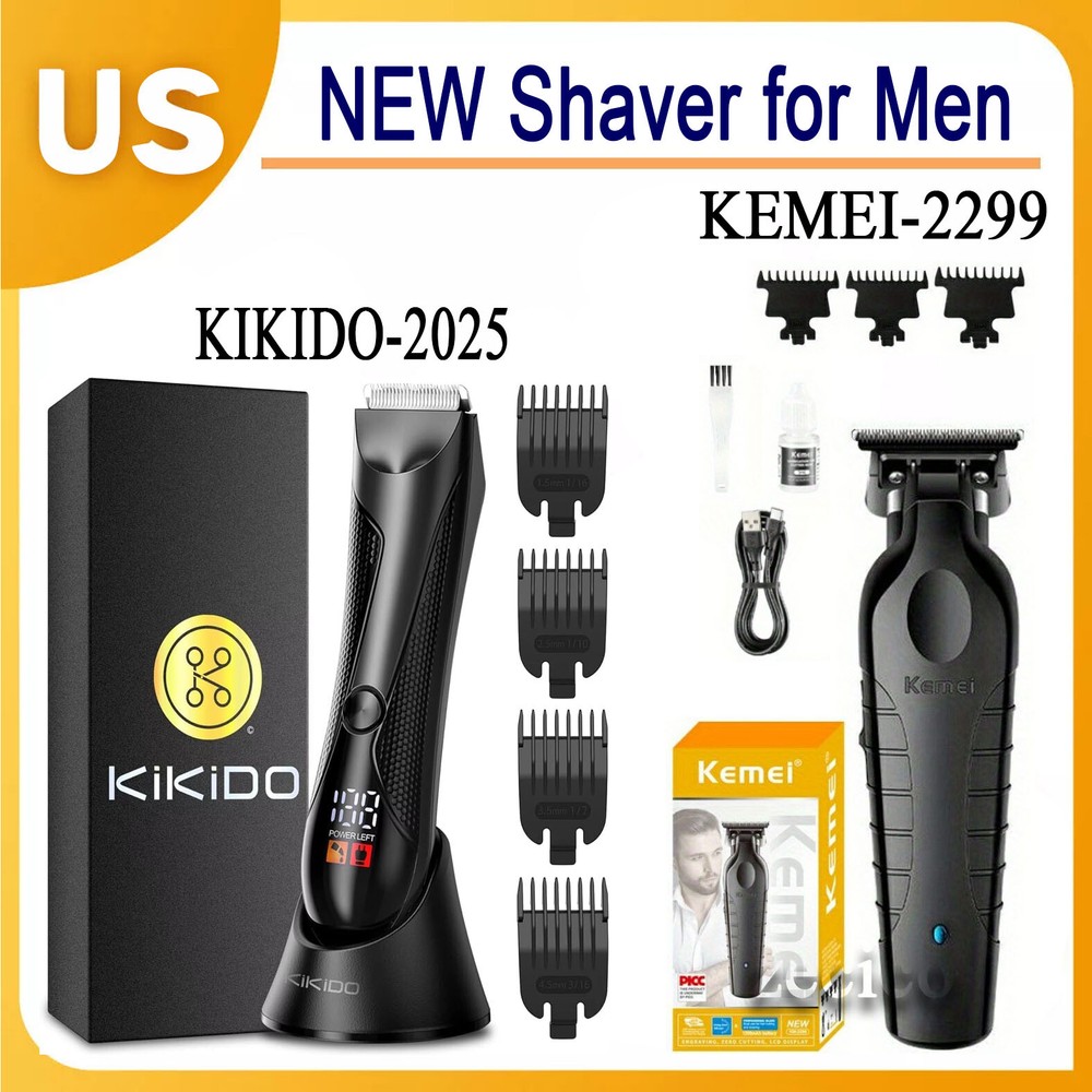 Manscape Groin Hair Trimmer for Men's Electric Ball Trimmer Wet/Dry Body Shaver