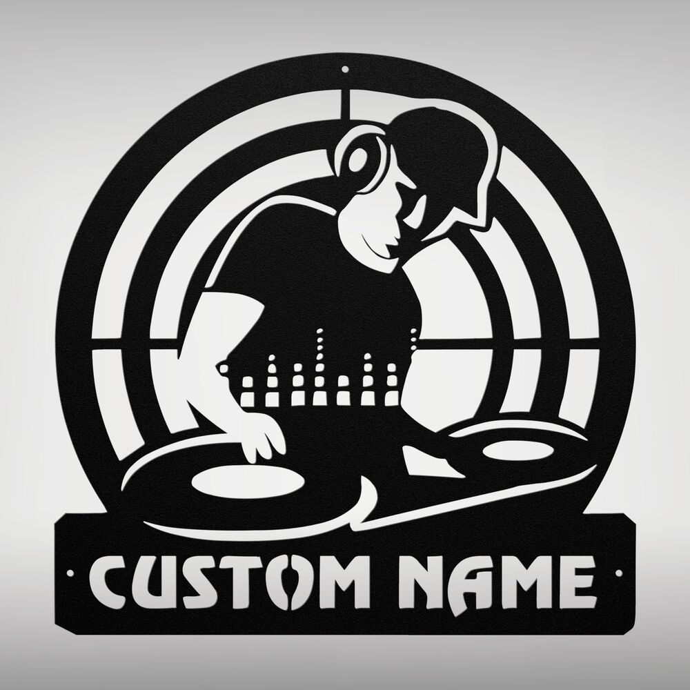 Custom Disc Jockey Metal Sign Personalized DJ Decor for Home or Office