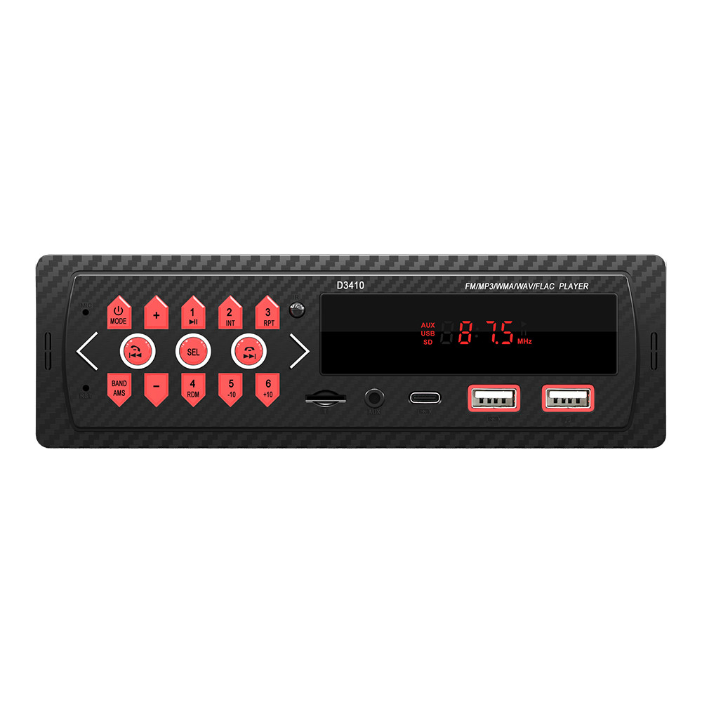 1 Din Car Stereo with Bluetooth FM Radio MP3 Player USB AUX Input and High-Quality Audio Head Unit