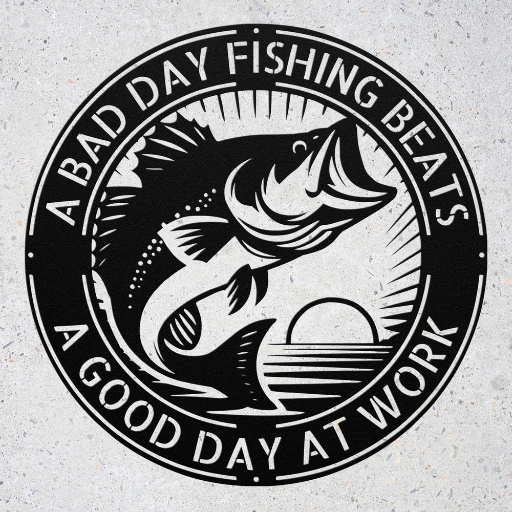 Personalized Bass Fishing Metal Art Signs, Bass Fishing Wall Decor, Fisher Gift