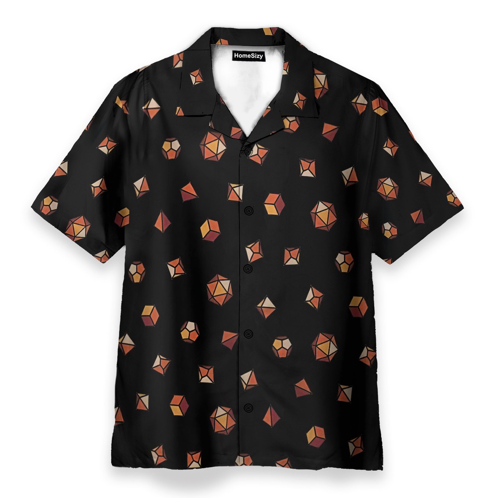 Dungeons and Dragons Dice Cosplay Costume with Hawaiian Shirt and Beach Shorts for Themed Events