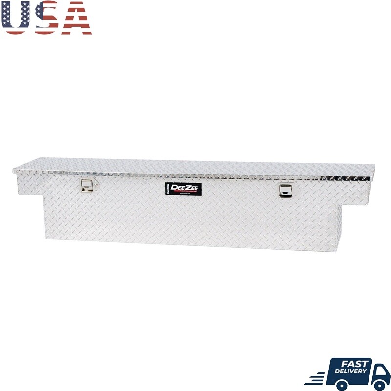 Lockable Narrow Crossover Tool Box Durable Aluminum Universal Fit Single Lid