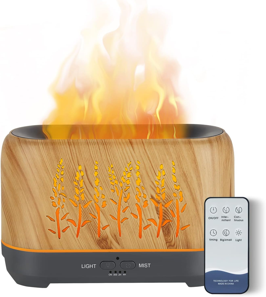 240ml Ultrasonic Essential Oil Diffuser with Flame Effect