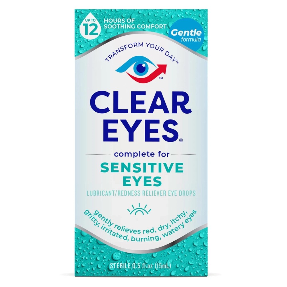 Clear Eyes Sensitive Eyes Drops – Gentle Relief for Red, Itchy, Dry Eyes 05/2026