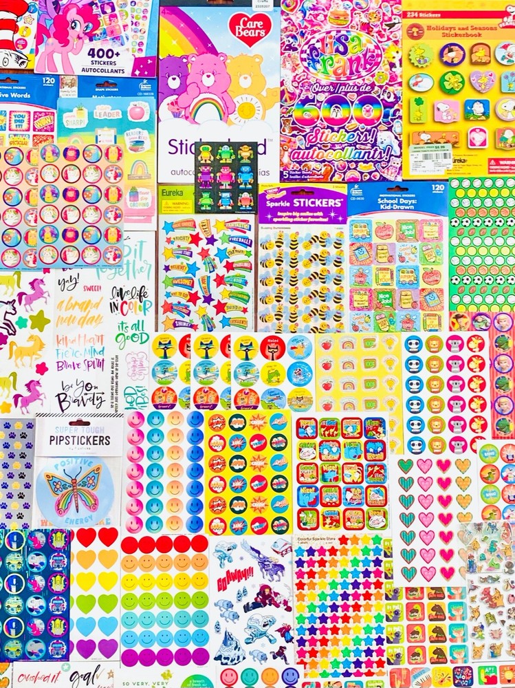 600+ Sticker Lot Set Kit Pk, Celebrate all Seasons Holidays Birthday Party Favor