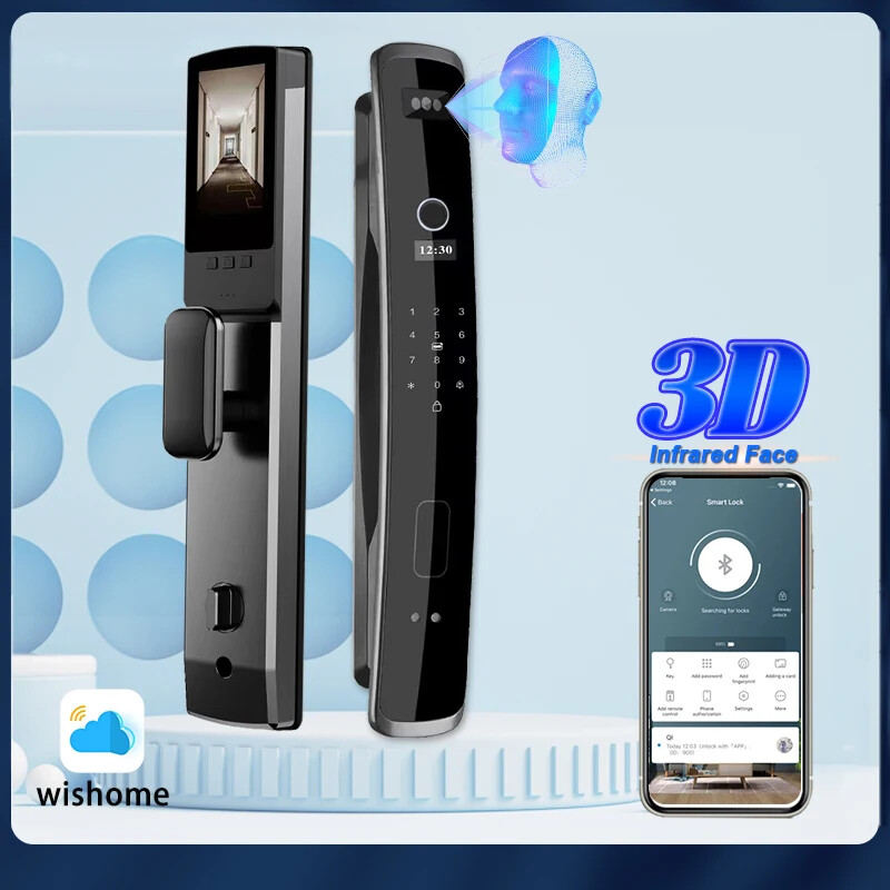 Smart Biometric Door Lock with Fingerprint PIN IC Card and App Control-image