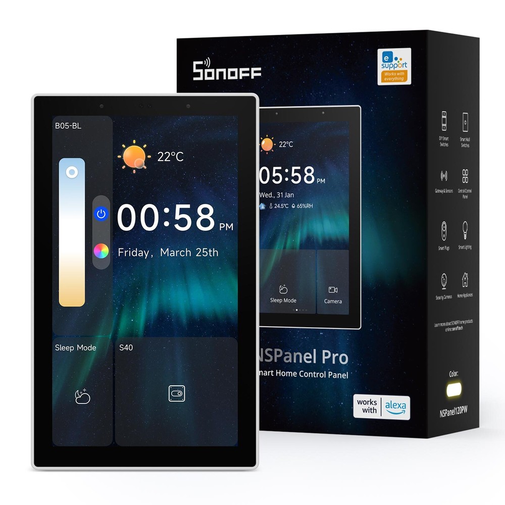 SONOFF NSPanel Pro 4.7-Inch Smart Home Control Panel with Built-In Zigbee 3.0 Gateway  