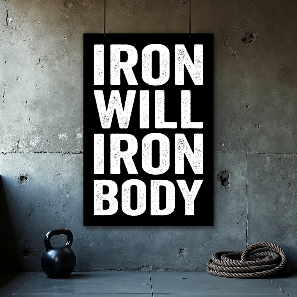 Funny Gym Motivation Poster - Workout Wall Art for Fitness Inspiration
