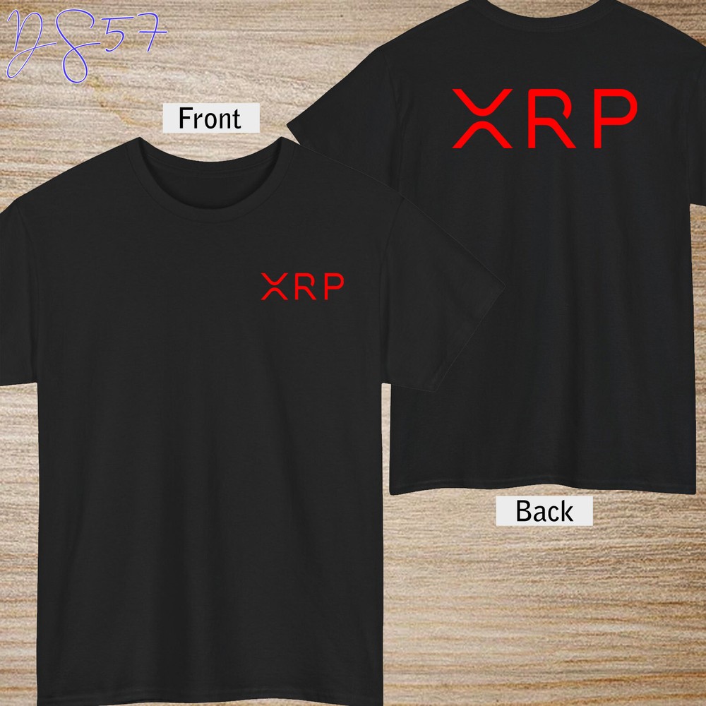 XRP Cryptocurrency Logo T-Shirt Black/Navy/Grey/ White / Red T-Shirt S-5XL-image