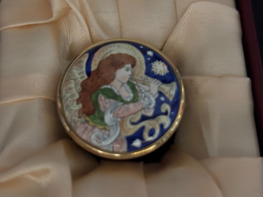 Staffordshire Enamel Trinket Box 