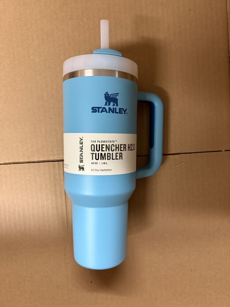 NEW STANLEY 40 OZ QUENCHER TUMBLER CUP POOL BLUE