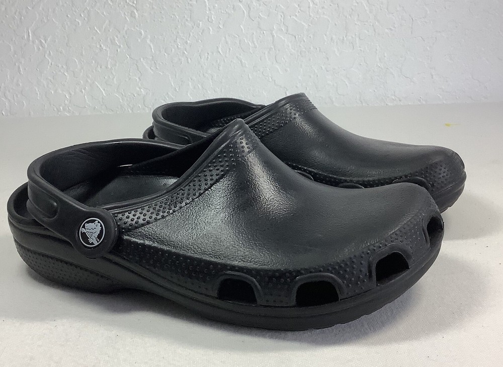 Crocs Crocband Men’s 5 Women’s 7 Water Rain Shoes Sandals Slide Black Rubber