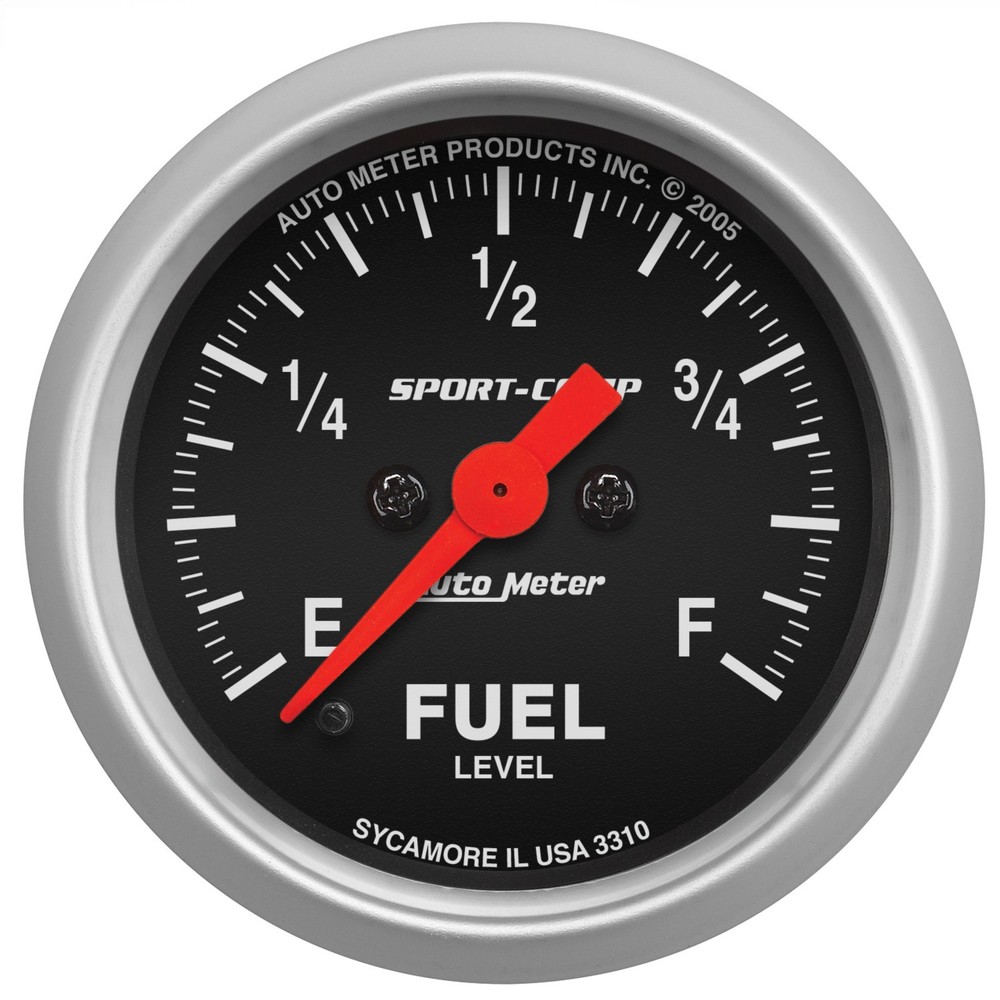 AutoMeter 3310 Sport-Comp Electric Fuel Level Gauge 2-1/16 Inch 240-33 Ohm