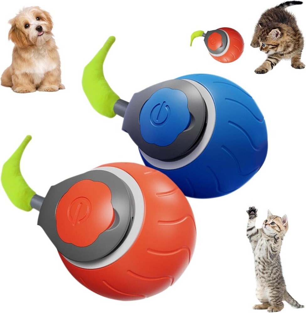 2PCS Speedy Tail 2.0 Interactive Cat Toy for Indoor Cats Play
