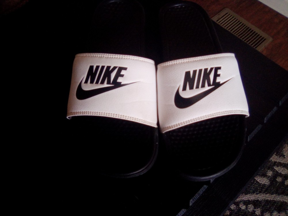 Nike XN2 Slide Sandals White Black Slip On 343880 100 Mens Size 8