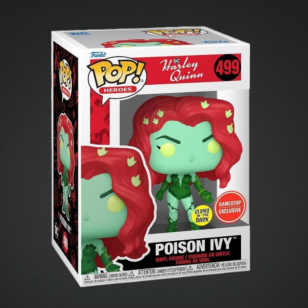 DC Harley Quinn Poison Ivy Plant Suit Glow Gamestop Exclusive Funko Pop
