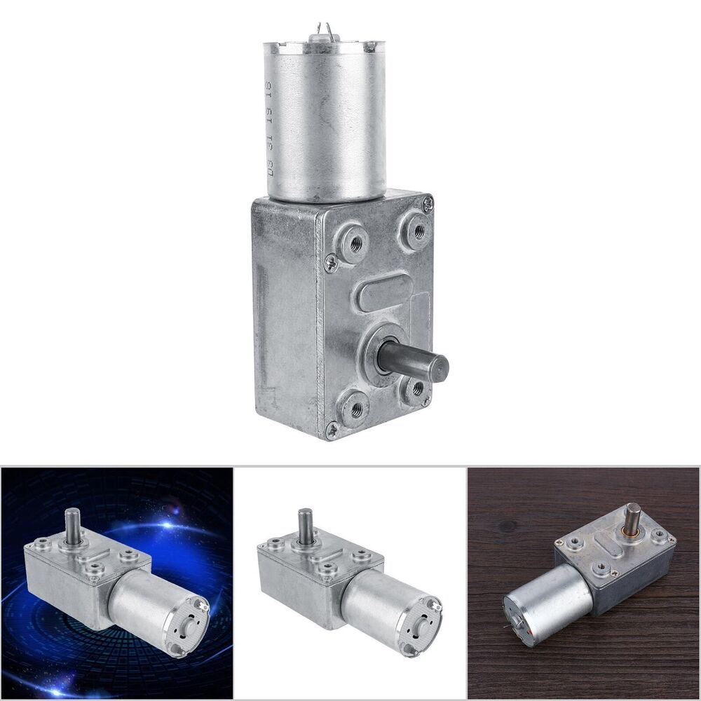 DC 12V Reduction Motor 2RPM Reversible High Turbocharger Worm Geared Motor