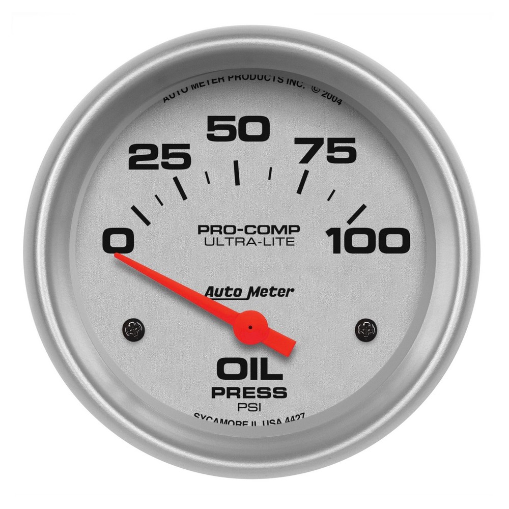 AutoMeter 4427 2-5/8in Electric Oil Pressure Gauge 100psi